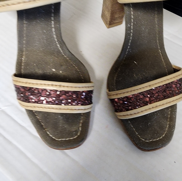 Miu Miu Green Canvas Ankle Strap Sandals Olive size 39 - Picture 14 of 16